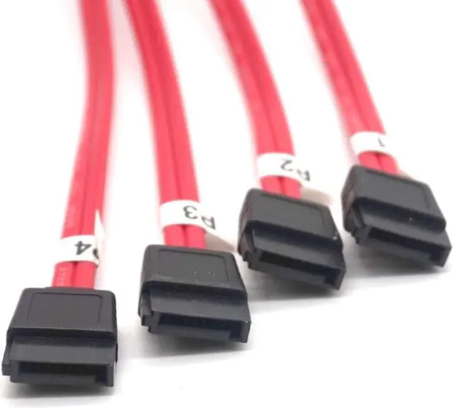 Alt view image 4 of 7 - Weastlinks Mini SAS 36P SFF-8087 to 4 SATA 7 Pin Data HDD Cable target Hard Disk Data Red Cable