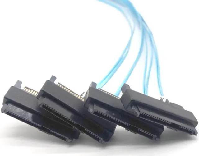 Alt view image 3 of 9 - Weastlinks SAS SATA Cable Internal Mini SAS 36pin SFF-8087 to (4) 29pin+15Pin SFF-8482 connectors with SATA Power