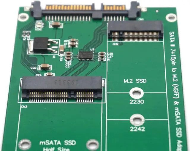 Alt view image 4 of 7 - Weastlinks mSATA SATA adapter M.2 ngff m2 adapter 2.5 SATA converter for mSATA + M.2 NGFF SSD Card