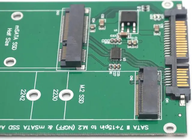 Alt view image 5 of 7 - Weastlinks mSATA SATA adapter M.2 ngff m2 adapter 2.5 SATA converter for mSATA + M.2 NGFF SSD Card