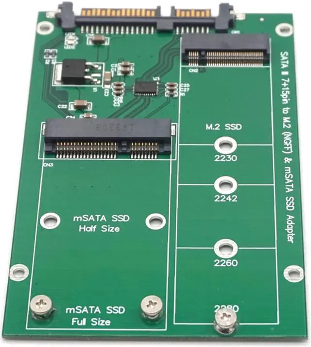 Alt view image 6 of 7 - Weastlinks mSATA SATA adapter M.2 ngff m2 adapter 2.5 SATA converter for mSATA + M.2 NGFF SSD Card