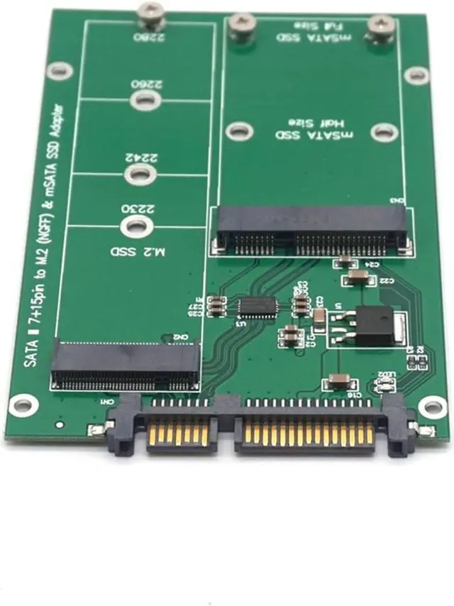 Alt view image 3 of 7 - Weastlinks mSATA SATA adapter M.2 ngff m2 adapter 2.5 SATA converter for mSATA + M.2 NGFF SSD Card