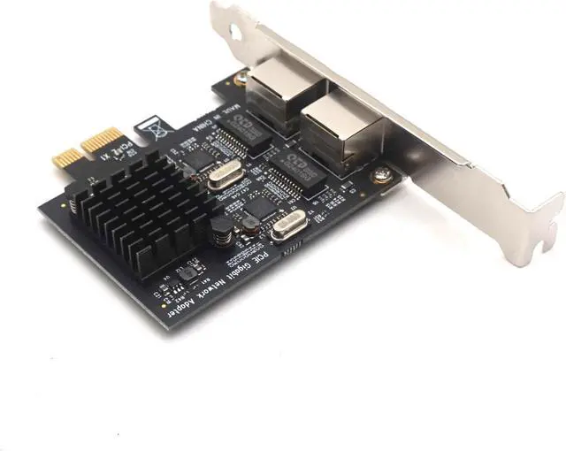 Alt view image 5 of 8 - Weastlinks Dual-Port PCI-E X1 Gigabit Ethernet Network Card 10/100/1000Mbps Rate Adapter