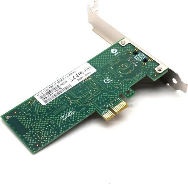 Alt view image 6 of 7 - Weastlinks 9301CT PCI-E X1 10/100/1000M RJ45 Gigabit Ethernet Network Card Server Adapter Nic EXPI9301CT Controller intel 82574