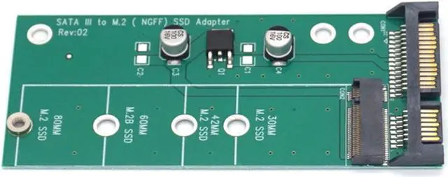Alt view image 3 of 9 - Weastlinks NGFF ( M2 ) SSD to 2.5" SATA Adapter M.2 NGFF SSD to SATA3 Convert Card For 30/42/60/80mm M.2 SSD Hard Drive