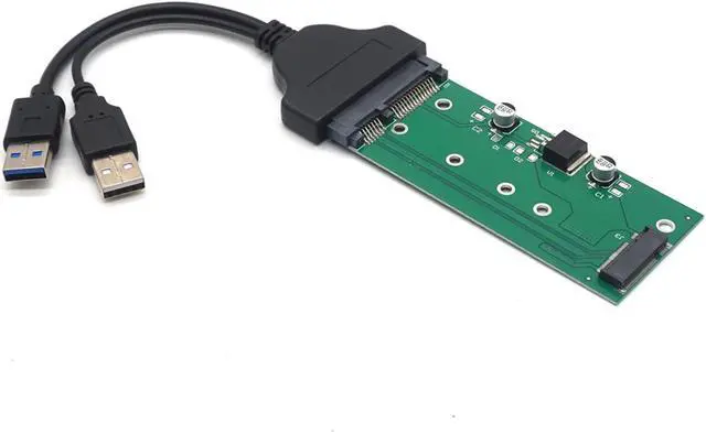 Alt view image 7 of 9 - Weastlinks USB 3.0 to SATA Hard Disk to M.2 NGFF PCI-E PCI Express 2 Lane SSD Adapter Card Converter Power Charger Adapter Cable