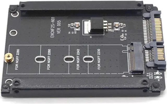 Alt view image 7 of 7 - Weastlinks Metal Case B+M Key M.2 NGFF SSD To 2.5 SATA 6Gb/s Adapter Card With Enclosure Socket M2 NGFF Adapter