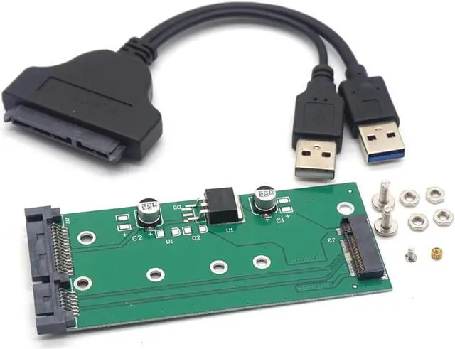 Main image of Weastlinks USB 3.0 to SATA Hard Disk to M.2 NGFF PCI-E PCI Express 2 Lane SSD Adapter Card Converter Power Charger Adapter Cable