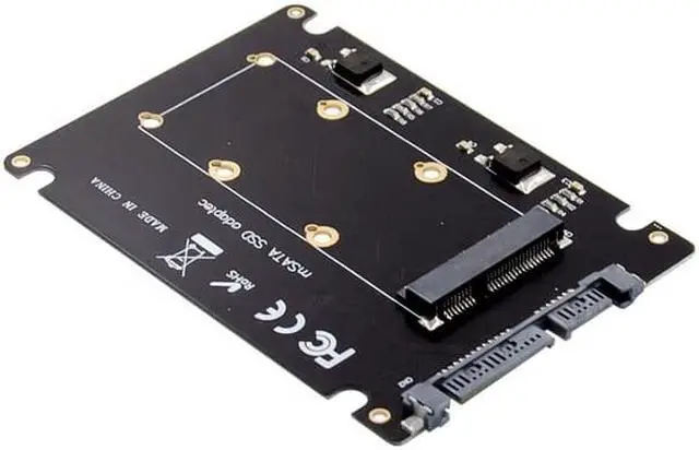 Alt view image 2 of 6 - Weastlinks MSATA SSD to 2.5" SATA Drive Convertor Adapter Card plug and play 50mm x 30mm mpcie msata