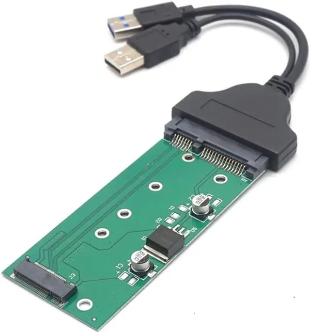 Alt view image 2 of 9 - Weastlinks USB 3.0 to SATA Hard Disk to M.2 NGFF PCI-E PCI Express 2 Lane SSD Adapter Card Converter Power Charger Adapter Cable