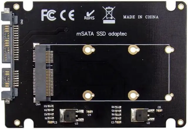 Alt view image 3 of 6 - Weastlinks MSATA SSD to 2.5" SATA Drive Convertor Adapter Card plug and play 50mm x 30mm mpcie msata