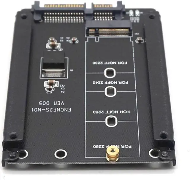 Alt view image 3 of 7 - Weastlinks Metal Case B+M Key M.2 NGFF SSD To 2.5 SATA 6Gb/s Adapter Card With Enclosure Socket M2 NGFF Adapter