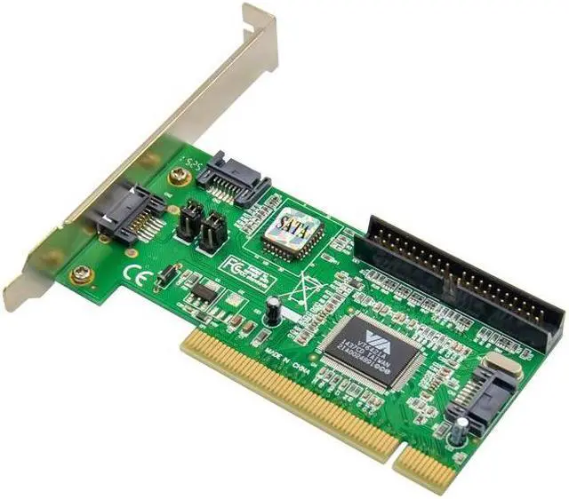 Alt view image 2 of 4 - Weastlinks PCI to 2 Port SATA + PATA RAID+Esata Controller card VIA VT6421A Chipset