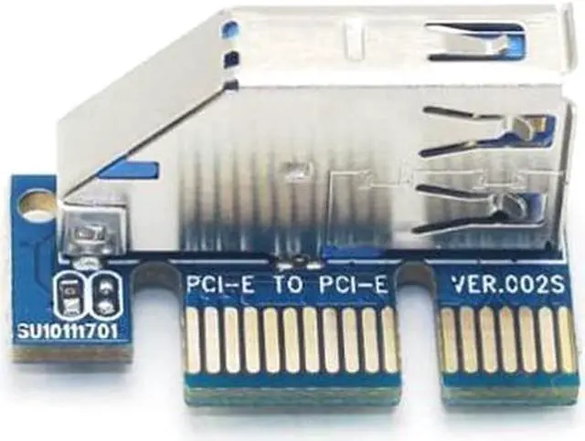 Alt view image 5 of 7 - Weastlinks PCI-E PCI E Express 1X to 1X Extender Adapter Riser Card USB 3.0 Cable SATA Power for Miner Mining Motherboard PCI-E X1 Slot