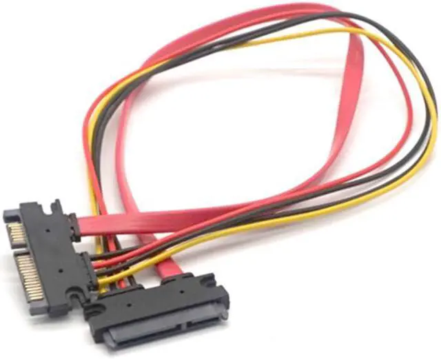 Main image of Weastlinks 2pcs SATA 22 Pin Male To Female Sata Extension Cable SATA 3 III 22 Pin Male to Female 7+15 Pin SATA Data Power Combo Extension Cable