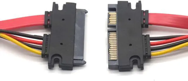 Alt view image 6 of 7 - Weastlinks 2pcs SATA 22 Pin Male To Female Sata Extension Cable SATA 3 III 22 Pin Male to Female 7+15 Pin SATA Data Power Combo Extension Cable