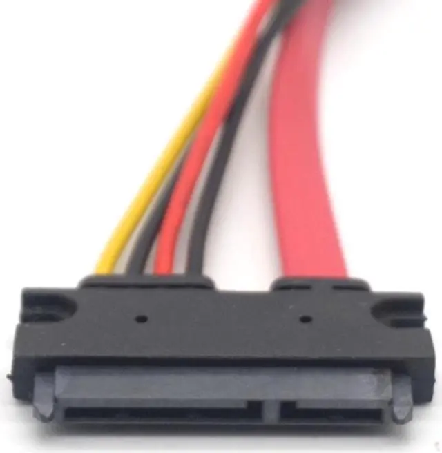 Alt view image 3 of 7 - Weastlinks 2pcs SATA 22 Pin Male To Female Sata Extension Cable SATA 3 III 22 Pin Male to Female 7+15 Pin SATA Data Power Combo Extension Cable