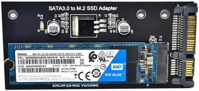 Alt view image 5 of 7 - Weastlinks NGFF M.2 Adapter M2 SATA3 Raiser M.2 to SATA Adapter SSD M2 to SATA Expansion Card B Key Support 30/42/60/80mm