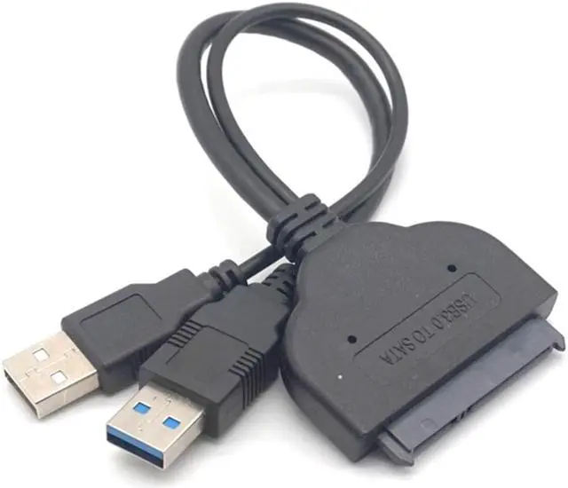 Alt view image 2 of 7 - Weastlinks 7+15 pin USB3.0 to SATA Adapter Cable For 2.5 inch HDD/SSD Hard Disk Laptop High Speed With Extra Power