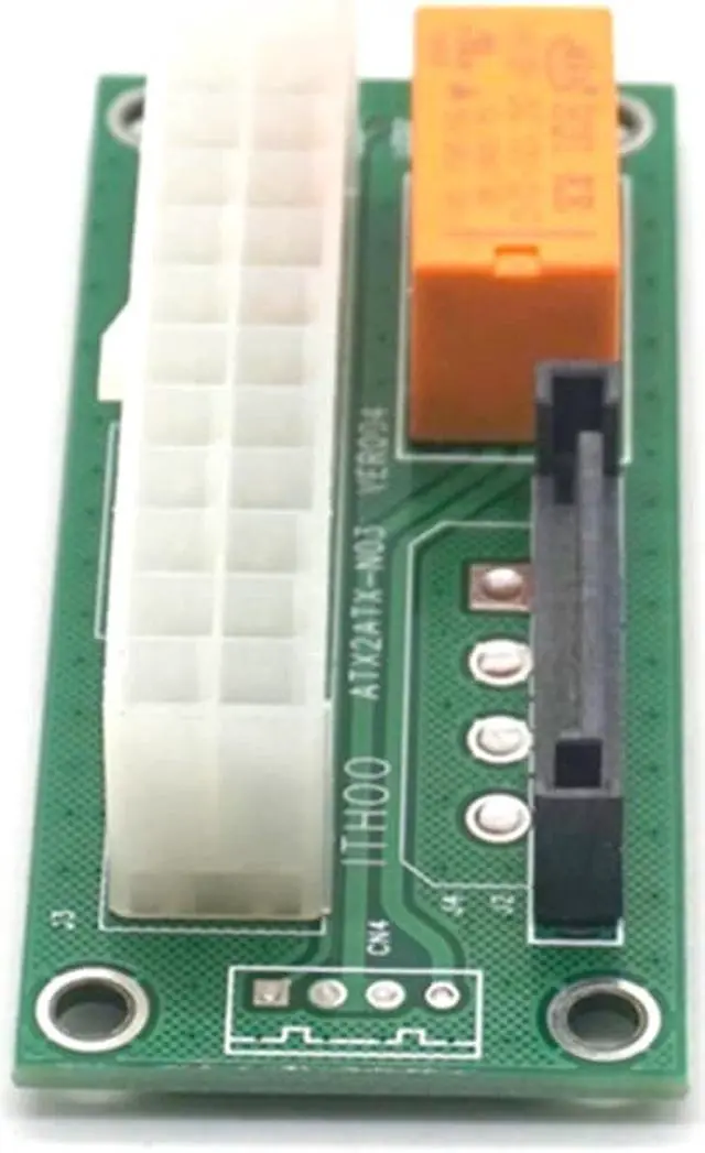 Alt view image 7 of 7 - Weastlinks ATX 24Pin to SATA 15Pin Dual PSU Adapter Molex Power Supply Sync Starter Extension Cable Card For Litecoin Mining Miner