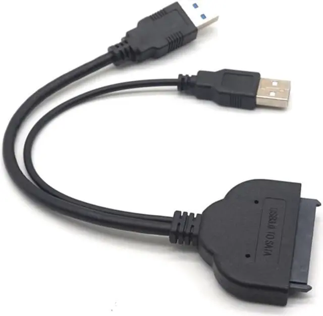 Alt view image 7 of 7 - Weastlinks 7+15 pin USB3.0 to SATA Adapter Cable For 2.5 inch HDD/SSD Hard Disk Laptop High Speed With Extra Power