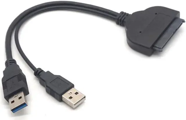 Alt view image 5 of 7 - Weastlinks 7+15 pin USB3.0 to SATA Adapter Cable For 2.5 inch HDD/SSD Hard Disk Laptop High Speed With Extra Power