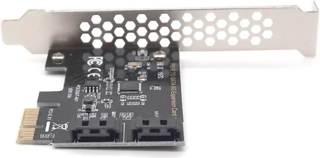 Alt view image 3 of 7 - Weastlinks 2 Port PCIE SATA 3.0 6Gbps Controller Card, PCI Express to SATA III Adapter Converter SATA 3.0 PCI-E Riser Expansion Adapter Board for PC