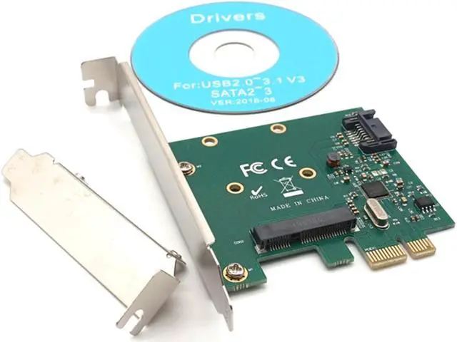 Alt view image 7 of 7 - Weastlinks PCI-E PCIe to mSATA SSD And SATA 3.0 Combo Extender Adapter Card 6.0Gbps