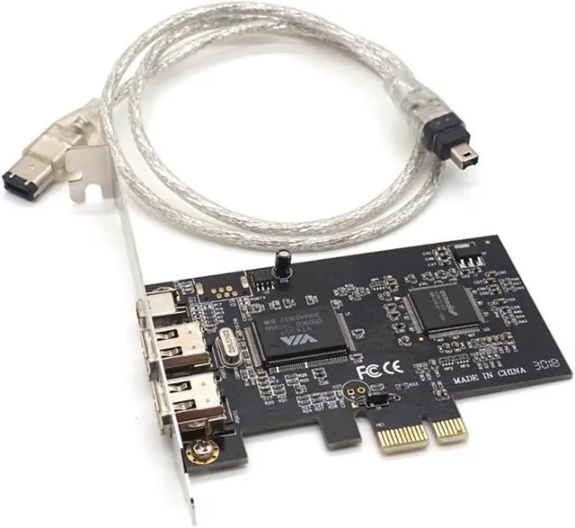 Alt view image 7 of 7 - Weastlinks PCIE 1394 Firewire Card, PCI Express (1X) to External IEEE 1394 Adapter Controller (2 x 6 Pin + 1 x 4 Pin) for Desktop PC and DV Connection