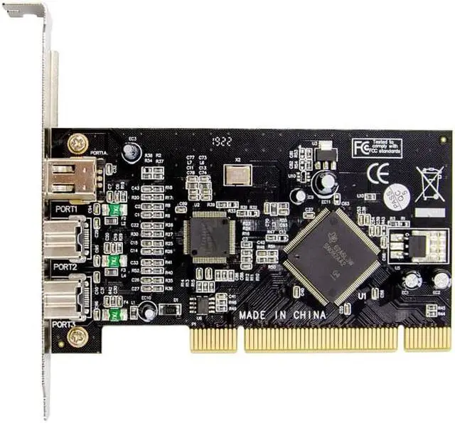 Alt view image 2 of 6 - Weastlinks PCI to 1394A+1394B FireWire card 2 Ports 9Pin 1394B+1 Port 6Pin 1394A PCI Controller Card TI Chipset