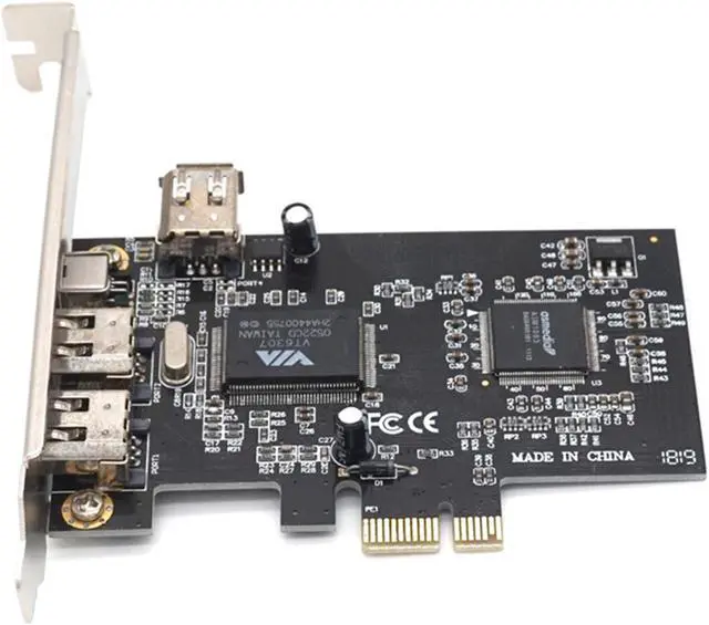 Alt view image 2 of 9 - Weastlinks PCIe 1X IEEE 1394A 4 Port(3+1) PCI-E Firewire Card Adapter With 6 Pin To 4 Pin IEEE 1394 Cable For Desktop PC