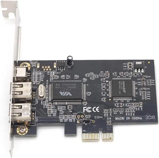 Alt view image 2 of 7 - Weastlinks PCIE 1394 Firewire Card, PCI Express (1X) to External IEEE 1394 Adapter Controller (2 x 6 Pin + 1 x 4 Pin) for Desktop PC and DV Connection