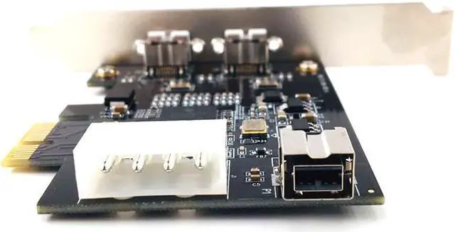 Alt view image 4 of 4 - Weastlinks PCIE Combo 3 x 1394b Firewire Ports PCI-Express to 3port 1394b Controller Card 1394 card TI Chipset
