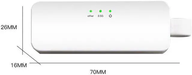 Alt view image 5 of 8 - Weastlinks 2500Mbps 2.5G USB3.0 to RJ45 Ethernet Adapter Network Card LAN Wired Network Card for Mac OS realtek RTL8156B