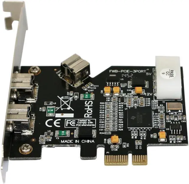 Alt view image 2 of 6 - Weastlinks PCI Express PCI-E x1 to 3 Ports 1394B Controller Card Add On Card for FireWire 800 IEEE 1394 B 2+1 Digital Camera Video Capture