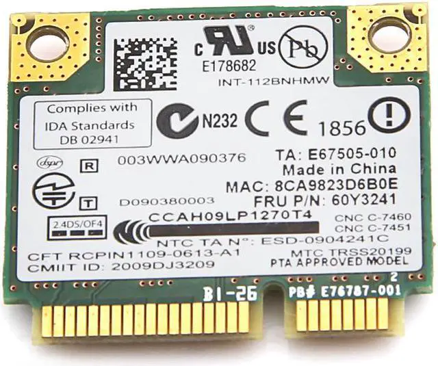 Alt view image 2 of 7 - Weastlinks For Lenovo Intel Wireless-N 1000 112BNHMW 300Mbps Wifi Mini PCIe Card 802.11b/g/n 60Y3240 for IBM Thinkpad L410 L510 SL510 X201
