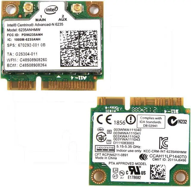 Alt view image 5 of 5 - Weastlinks Dual Band 2.4G&5G 600Mbps Wireless Bluetooth 4.0 For Intel Centrino Advanced-N 6235 6235ANHMW Half Mini PCI-E Wifi Card 802.11agn