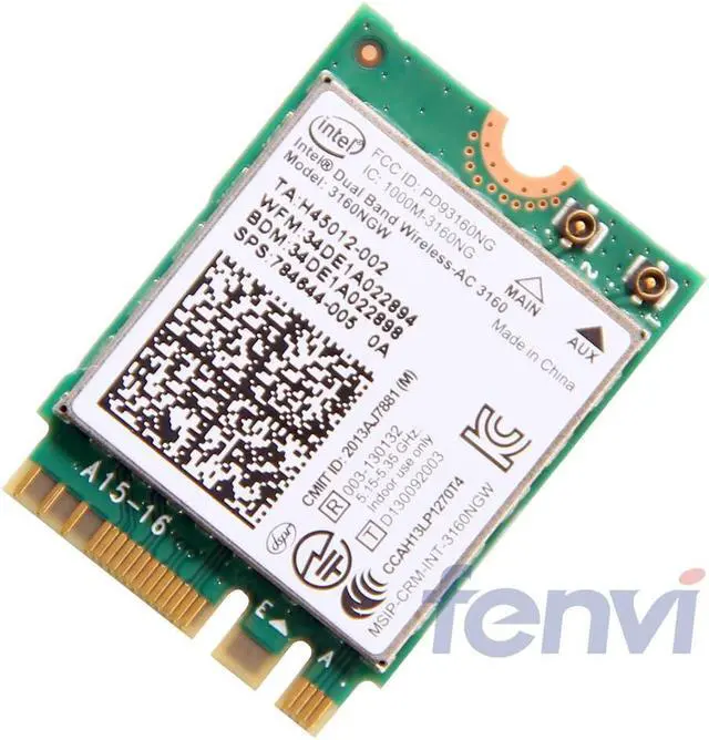 Alt view image 5 of 7 - Weastlinks For intel Dual band Wireless-AC 3160 3160NGW NGFF M.2 Wifi Bluetooth 802.11ac 2.4G/5Ghz Laptop Wlan BT 4.0 Combo wireless Card