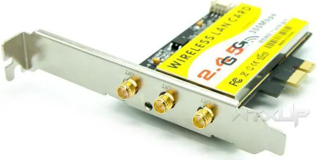 Alt view image 3 of 6 - Weastlinks 6300AGN 900Mbps 802.11a/b/g/n PCI-E Desktop WiFi Adapter PCI Express Wireless Card+3 AC WiFi Antennas For Intel 6300AGN