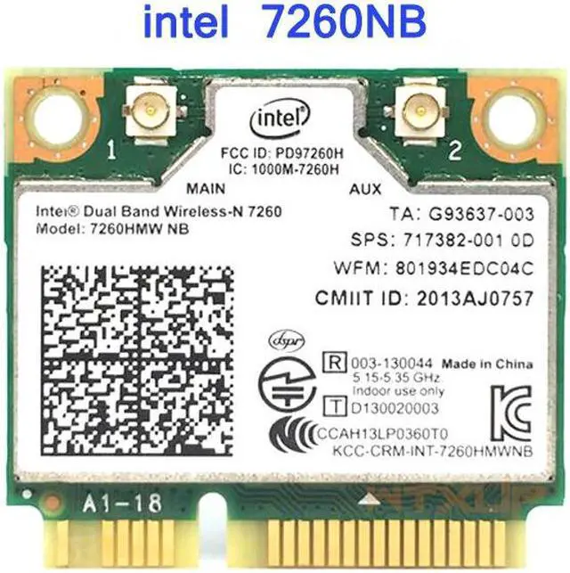 Main image of Weastlinks Wireless Wifi Card for Intel 7260HMW 7260 NB Mini PCI-E 300Mbps 802.11N 2.4G/5Ghz for Laptop 7260NB
