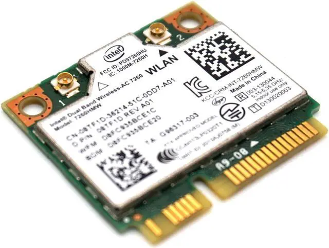 Alt view image 3 of 7 - Weastlinks Dual Band Wireless-AC 7260 Intel 7260HMW 7260AC 2.4G/5Ghz 802.11ac MINI PCI-E 2x2 WiFi Card + Bluetooth 4.0 Wlan Adapter