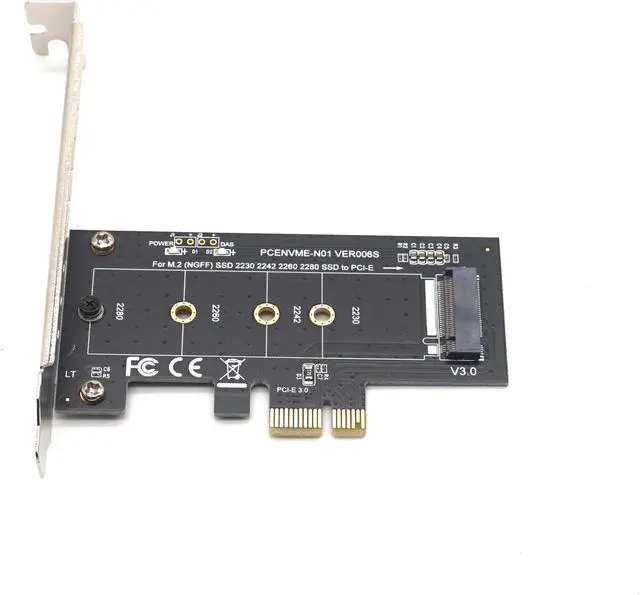 Alt view image 3 of 7 - Weastlinks NVME SSD M2 PCIE 1x Adapter PCIE to M2 Adapter M.2 NVME SSD to PCI Express X1 Card Riser Adapter M Key for 2230-2280 M2 SSD