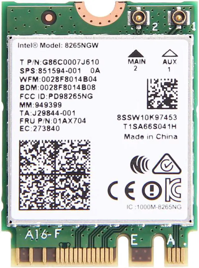 Main image of Weastlinks Dual Band 8265NGW 802.11AC WIFI MU-MIMO Intel Wireless-AC 8265ac NGFF 867Mbps Wi-Fi+Bluetooth 4.2 Wlan Card For Windows 7/8/10