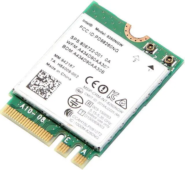 Alt view image 2 of 6 - Weastlinks Dual Band WIFI 802.11ac 867Mbps For Intel Wireless-AC 8260 8260NGW NGFF 2x2 Wi-Fi + Bluetooth 4.2 Wlan Card Windows 7 8 10