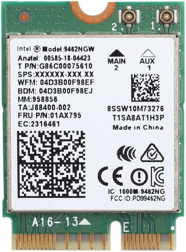 Alt view image 7 of 7 - Weastlinks Dual Band 433Mbps Wireless For Intel AC 9462 9462NGW NGFF Key E Wifi Card 9462AC 8020.11ac Bluetooth 5.0 Laptop Windows 10