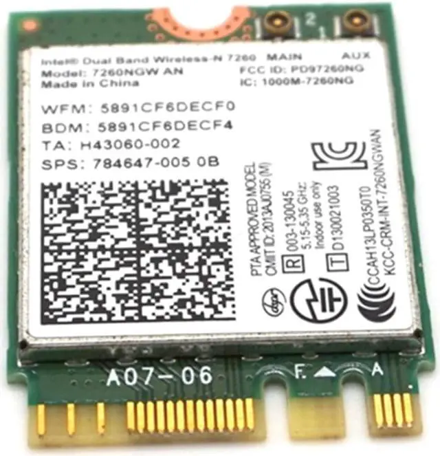 Alt view image 6 of 9 - Weastlinks Dual band 300Mbps Wireless Adapter For Intel Wireless-N 7260 7260NGW AN Wifi + Bluetooth 4.0 802.11n 2.4G/5Ghz Wlan Network card