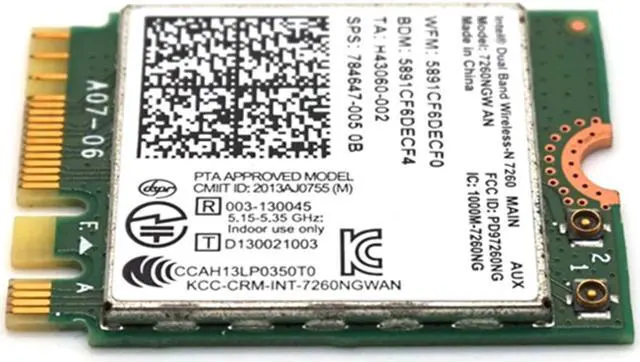 Alt view image 5 of 9 - Weastlinks Dual band 300Mbps Wireless Adapter For Intel Wireless-N 7260 7260NGW AN Wifi + Bluetooth 4.0 802.11n 2.4G/5Ghz Wlan Network card