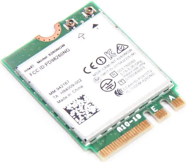 Alt view image 6 of 6 - Weastlinks Dual Band WIFI 802.11ac 867Mbps For Intel Wireless-AC 8260 8260NGW NGFF 2x2 Wi-Fi + Bluetooth 4.2 Wlan Card Windows 7 8 10
