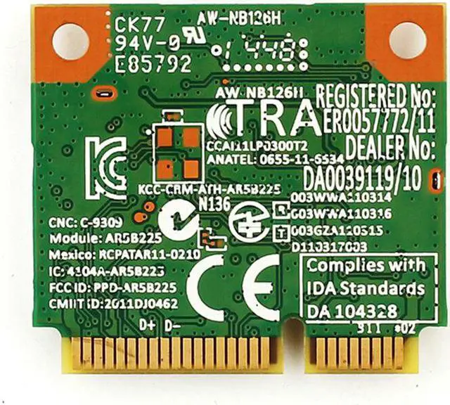 Alt view image 4 of 5 - Weastlinks Atheros AR9485 AR5B225 WIFI Wireless Bluetooth BT 4.0 Half MINI PCI-E Wlan Card Better than 1030 6235 6230 150M Laptop Network Adapter