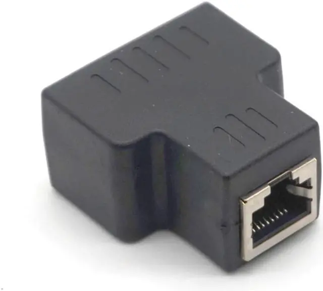 Alt view image 2 of 7 - Weastlinks 2PCS 1 To 2 Ways LAN Ethernet Network Cable RJ45 Female Splitter Connector Adapter Splitter Extender Plug Adapter Connector